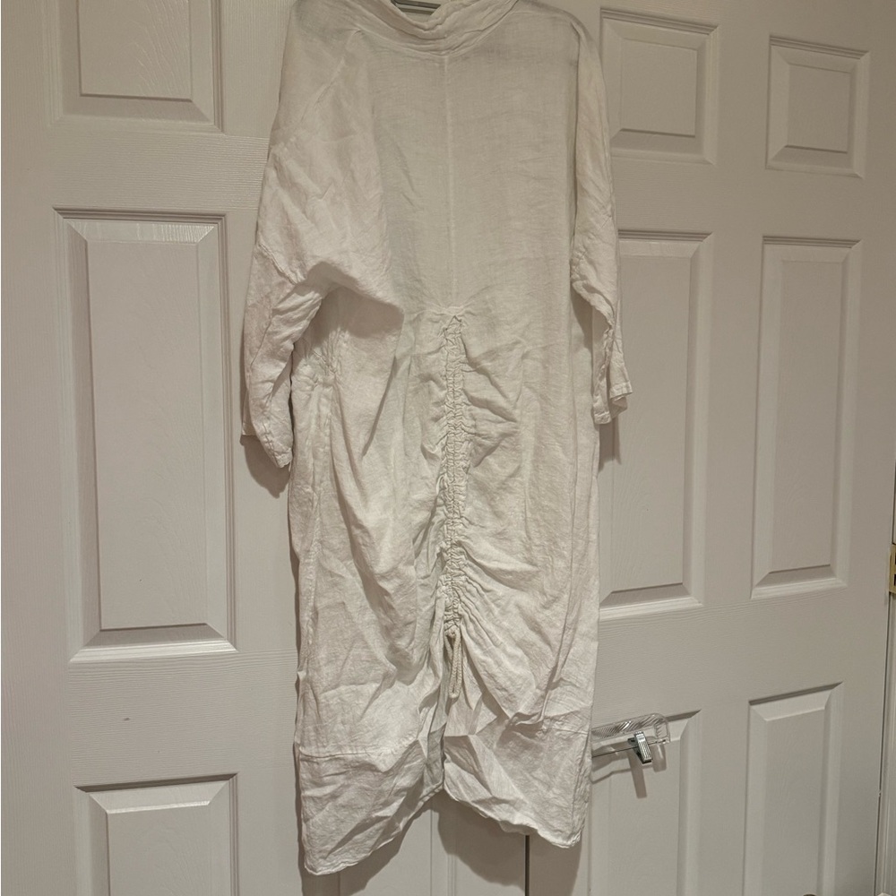 White Linen Cardigan